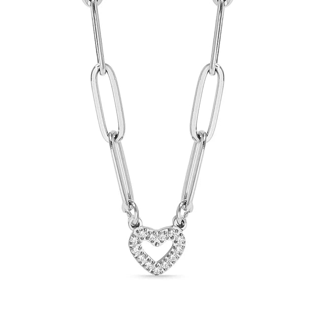 Heart Paperclip Necklace