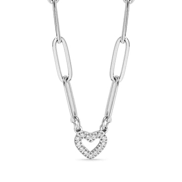 Heart Paperclip Necklace