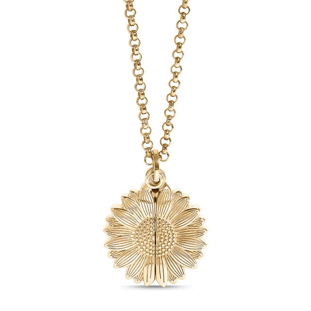 Sunflower Hidden Message Necklace