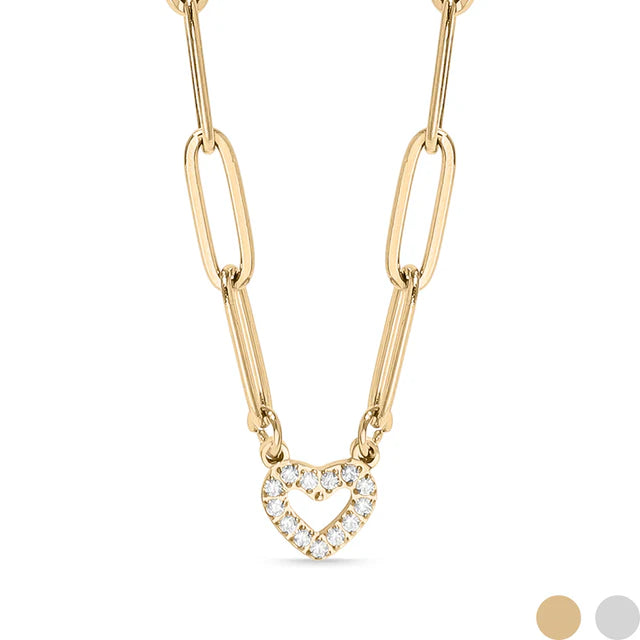 Heart Paperclip Necklace
