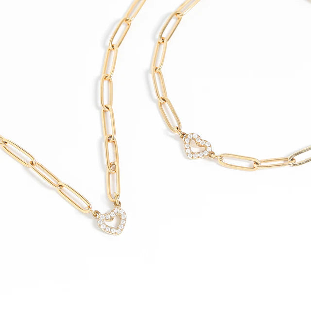 Heart Paperclip Necklace