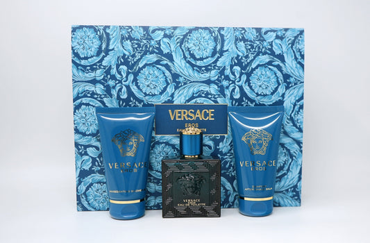 VERSACE EROS(M) 3PC SET(1.7oz edt sp, 1.7oz Shower Gel, 1.7oz After Shave Balm)