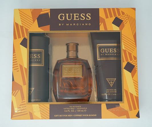 GUESS MARCIANO (M) 3PC SET(3.4oz edt sp, 6.7oz Shower Gel,6.0oz Body Spray)
