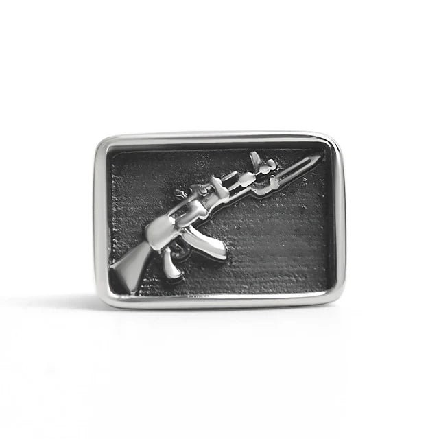 AK-47 Gun Signet Ring
