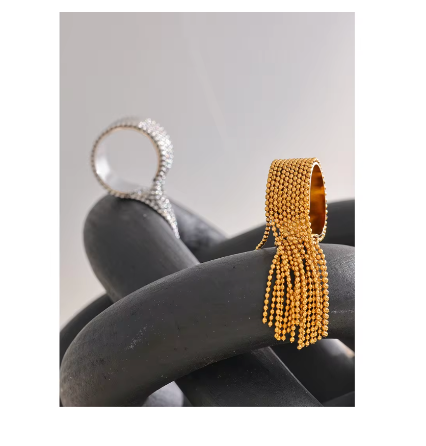 Tassel Finger Ring 18K PVD