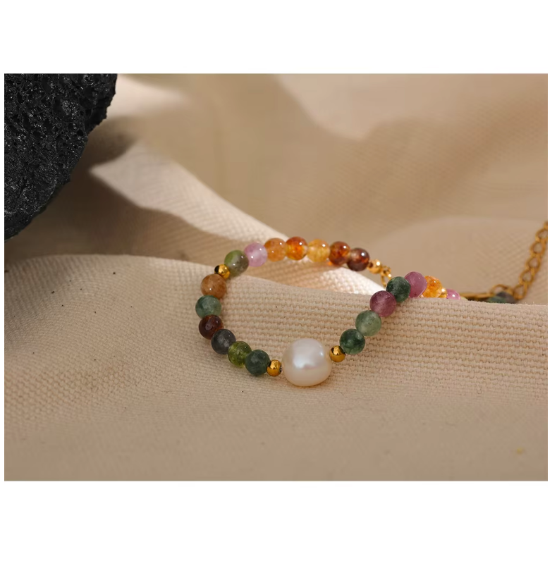 Pearl bracelet 18K PVD