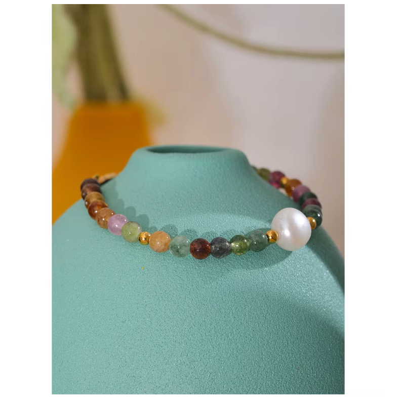Pearl bracelet 18K PVD
