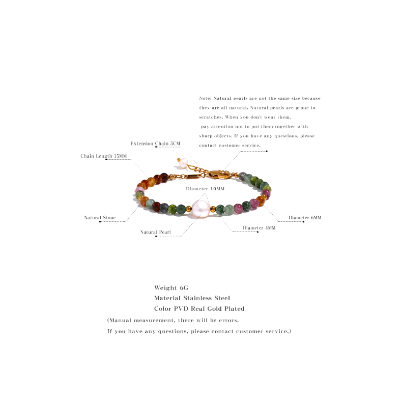 Pearl bracelet 18K PVD