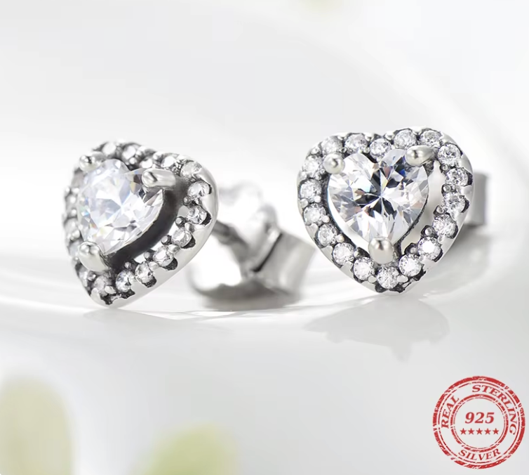 CZ Heart 925 Silver