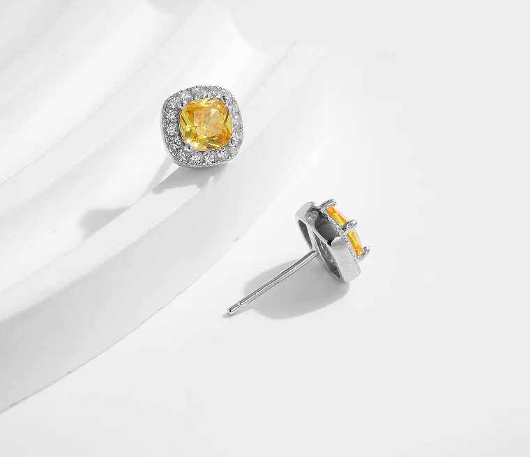 Yellow Stud 925 Silver