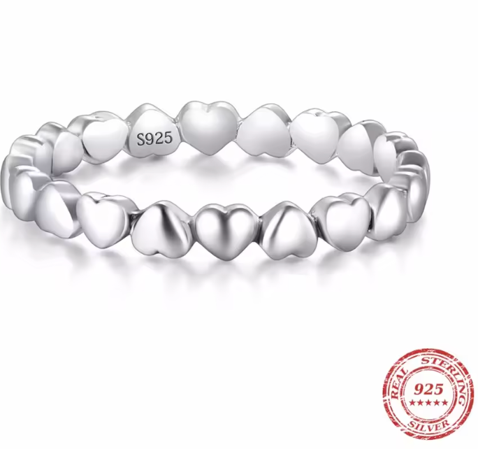 Heart Finger Ring 925 Silver