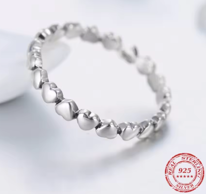 Heart Finger Ring 925 Silver