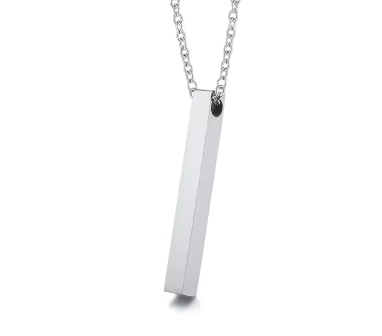 3D Vertical Bar Necklace