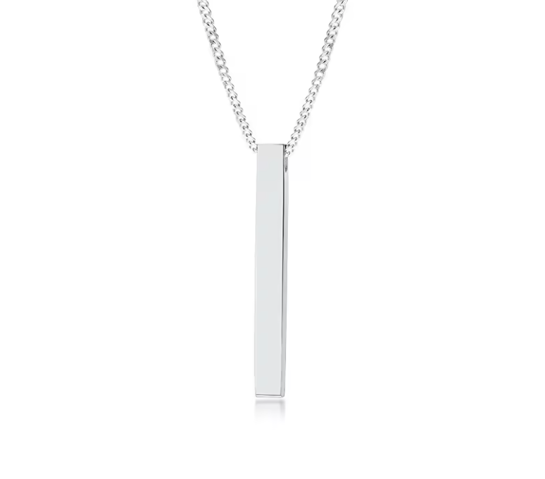 3D Vertical Bar Necklace