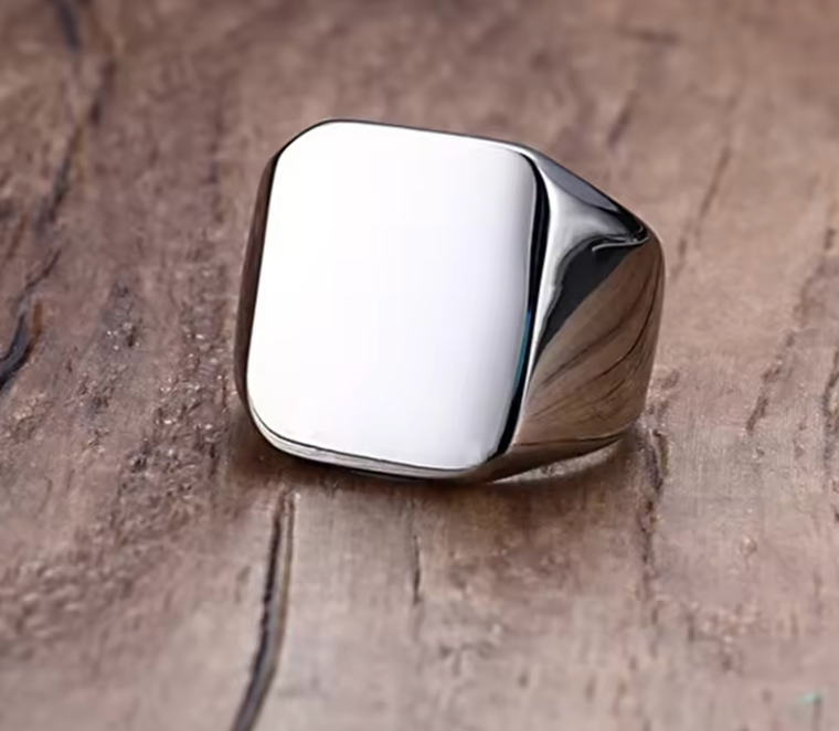 Retro Initials Ring