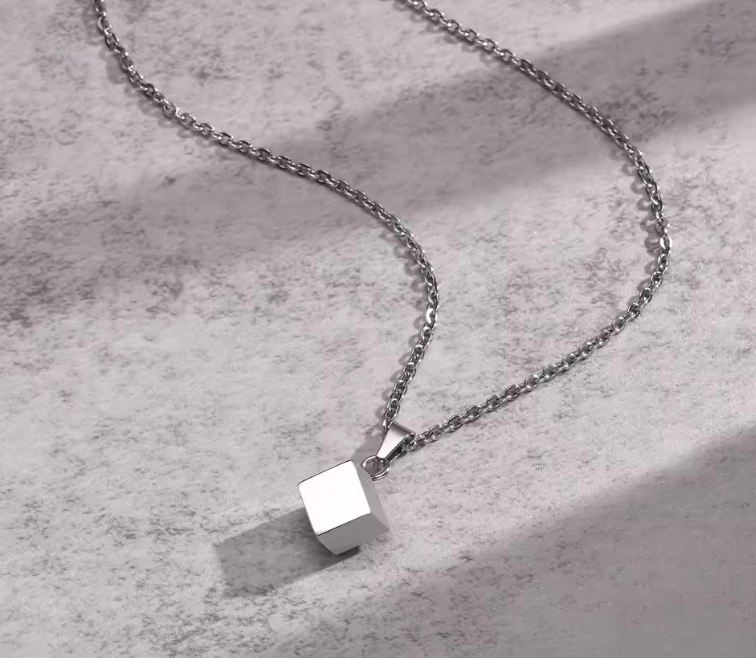 3D Square Urn Necklace