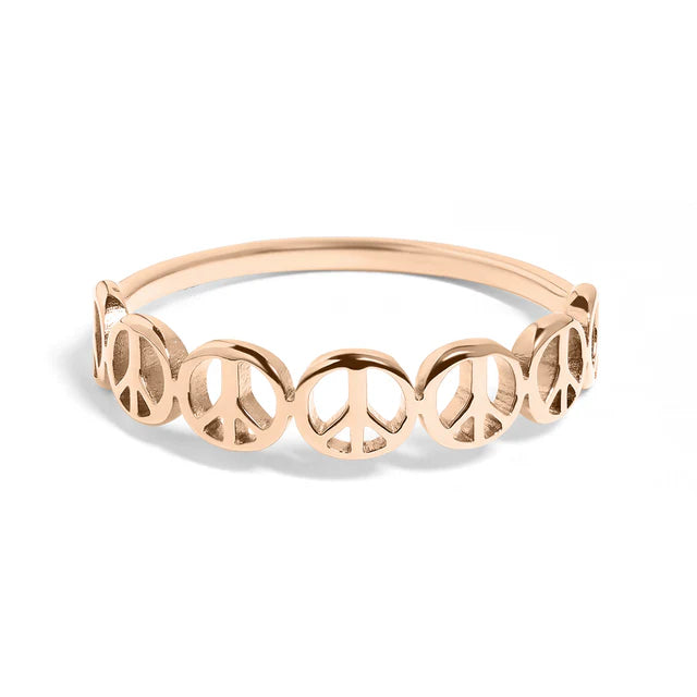 Peace Sign Stacking Ring