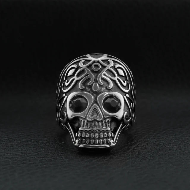 Black CZ Eyed Skull Stainless