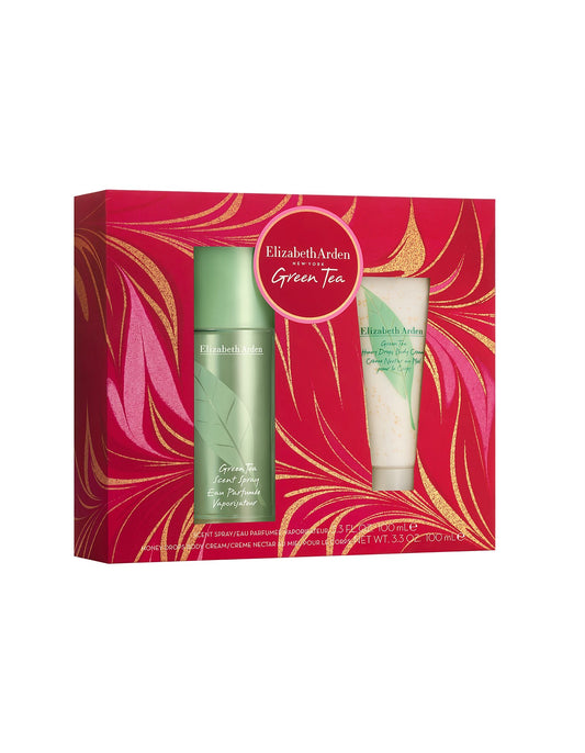 ELIZABETH ARDEN GREEN TEA 2PC GIFT SET 3.3 OZ EDP + 3.3 OZ HONEY DROPS BODY CREAM FOR WOMEN