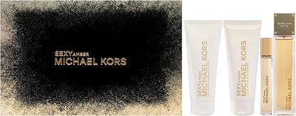 MICHAEL KORS SEXY AMBER GIFTSET OF 4 (W) (EDP 100ML + EDP 10ML + BODY LOTION 100ML + SHOWER GEL 100ML)