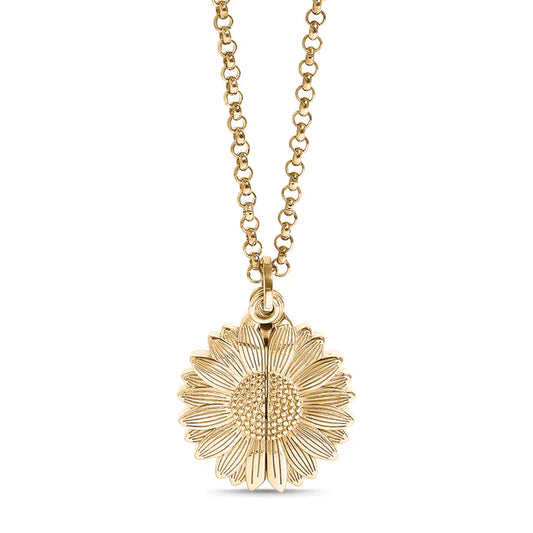 Sunflower Hidden Message Necklace