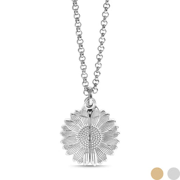 Sunflower Hidden Message Necklace