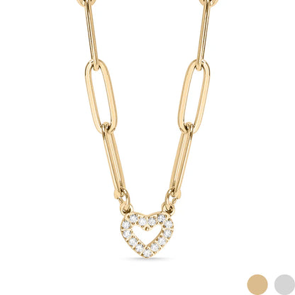 Heart Paperclip Necklace