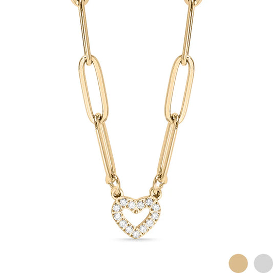 Heart Paperclip Necklace