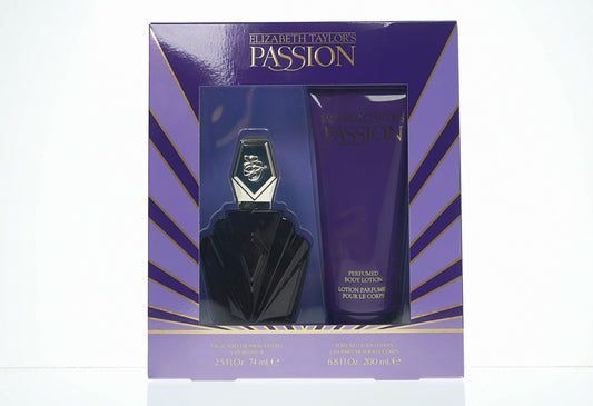 ELIZABETH TAYLOR PASSION (W) 2PC SET (2.5oz edt sp,6.8oz perfumed body lotion)
