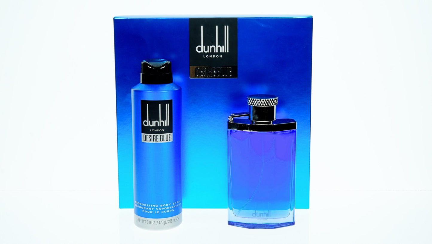 DUNHILL DESIRE BLUE (M) 2PC SET(3.4oz EDT sp, 6.0oz Deo Body Spray)