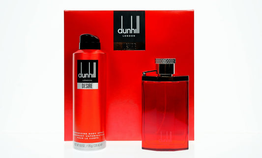 DUNHILL DESIRE RED (M) 2PC SET(3.4oz EDT sp, 6.0oz Deo Body Spray)