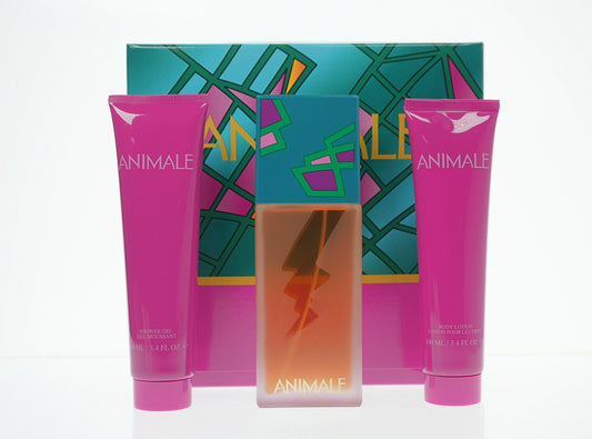 ANIMALE (W) 3PC SET (3.4oz edp spray, 3.4oz body lotion, 3.4oz shower gel)