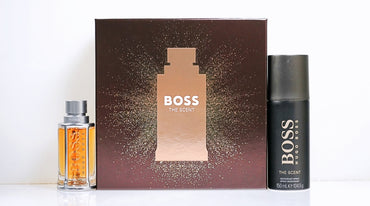 BOSS THE SCENT (M) 2PC SET (1.6oz EDT sp, 150ML Body Spray)