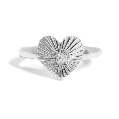 Sunburst Heart Ring