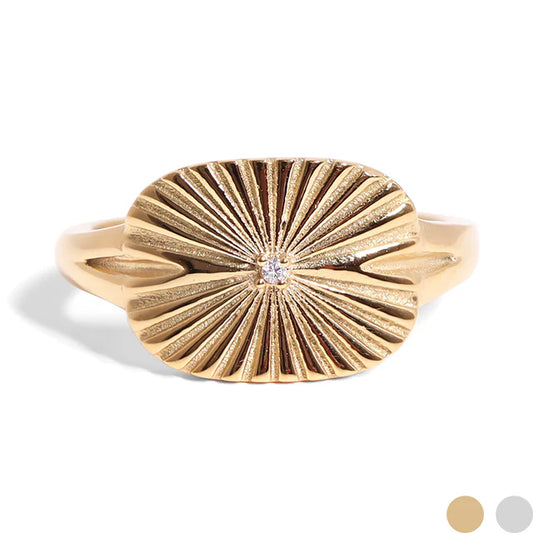 Sunburst Rectangle Ring