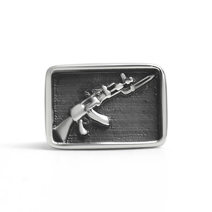 AK-47 Gun Signet Ring