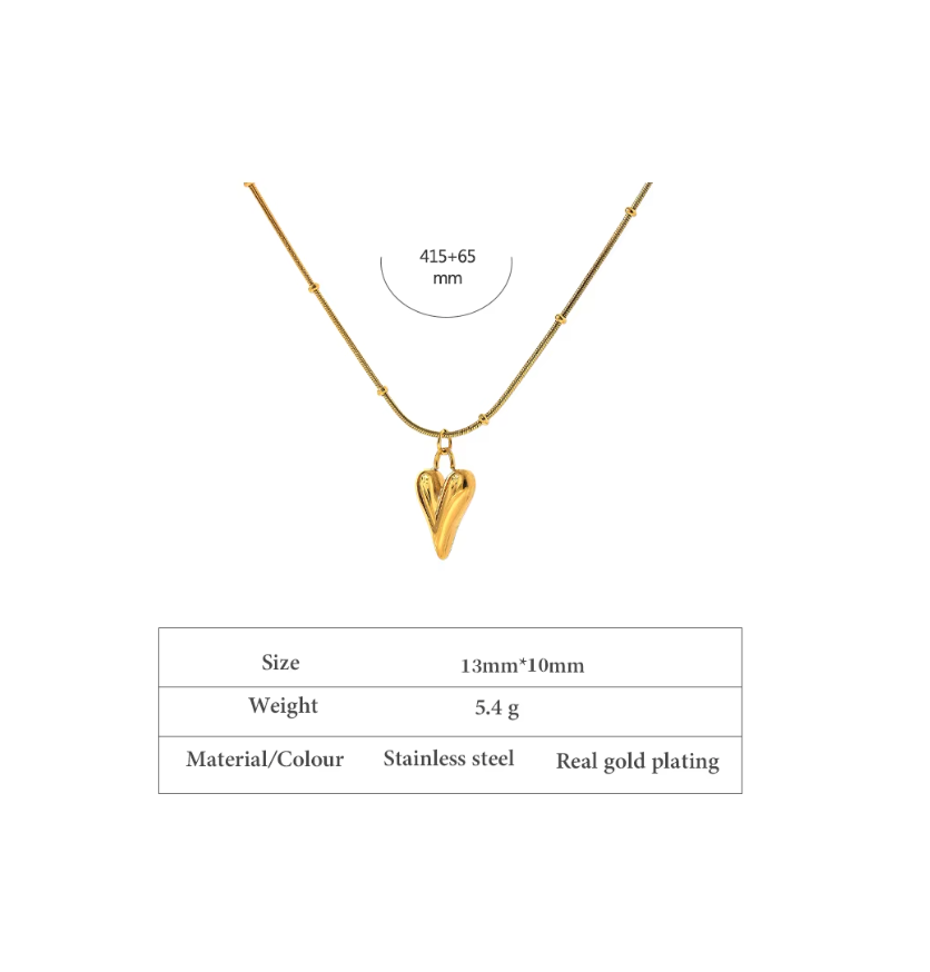 Heart Pendant 18K PVD