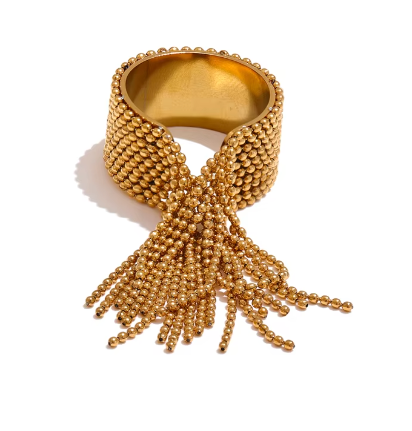 Tassel Finger Ring  18K PVD