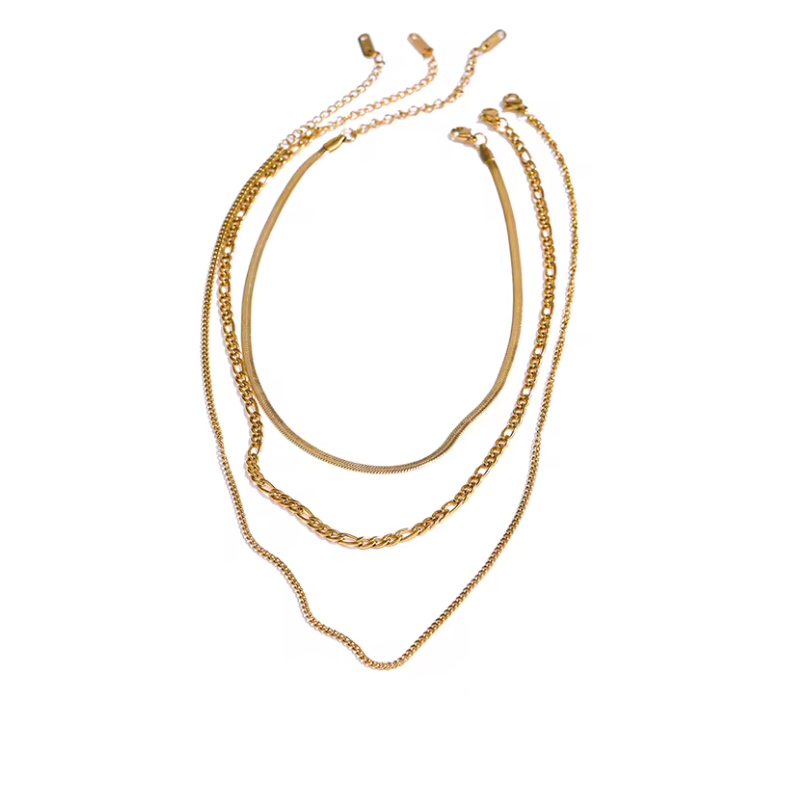 Layered Necklace 18K PVD