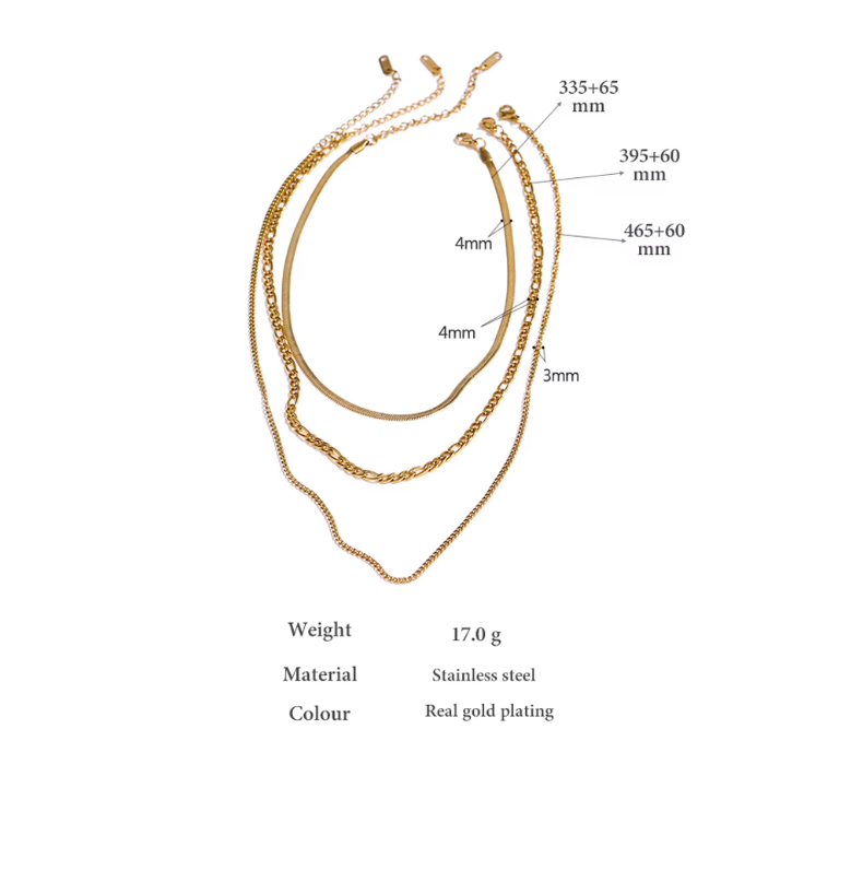 Layered Necklace 18K PVD