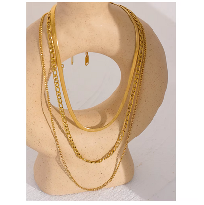 Layered Necklace 18K PVD