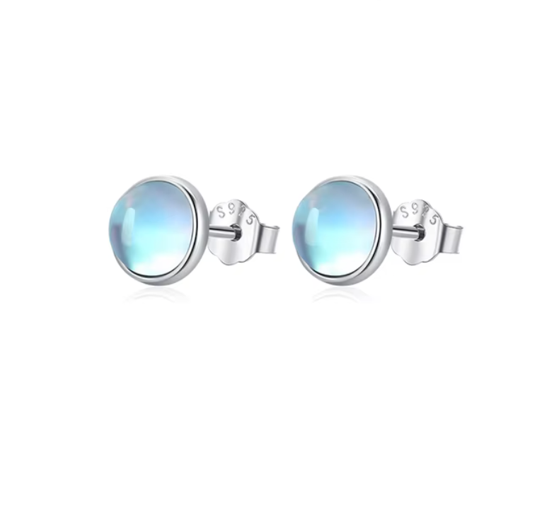 Moonstone Stud 925 Silver