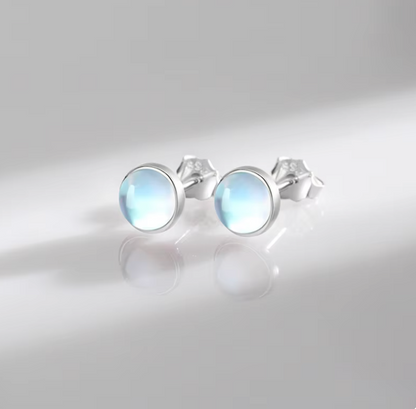 Moonstone Stud 925 Silver