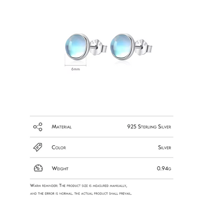 Moonstone Stud 925 Silver