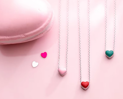 Enamel Hearts 925 Silver