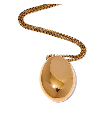 Oval Pendant Necklace 18k