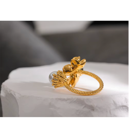 Flower Ring 18K PVD