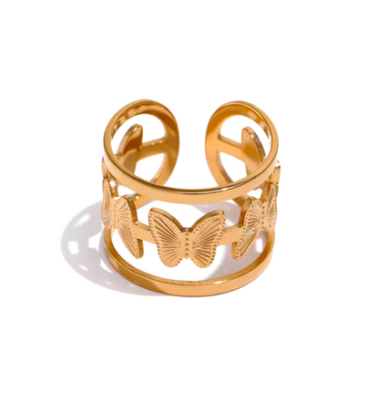 Butterfly Ring 18K PVD