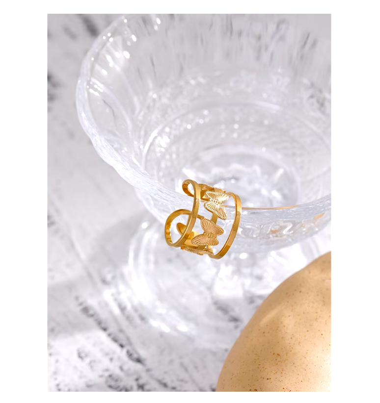 Butterfly Ring 18K PVD