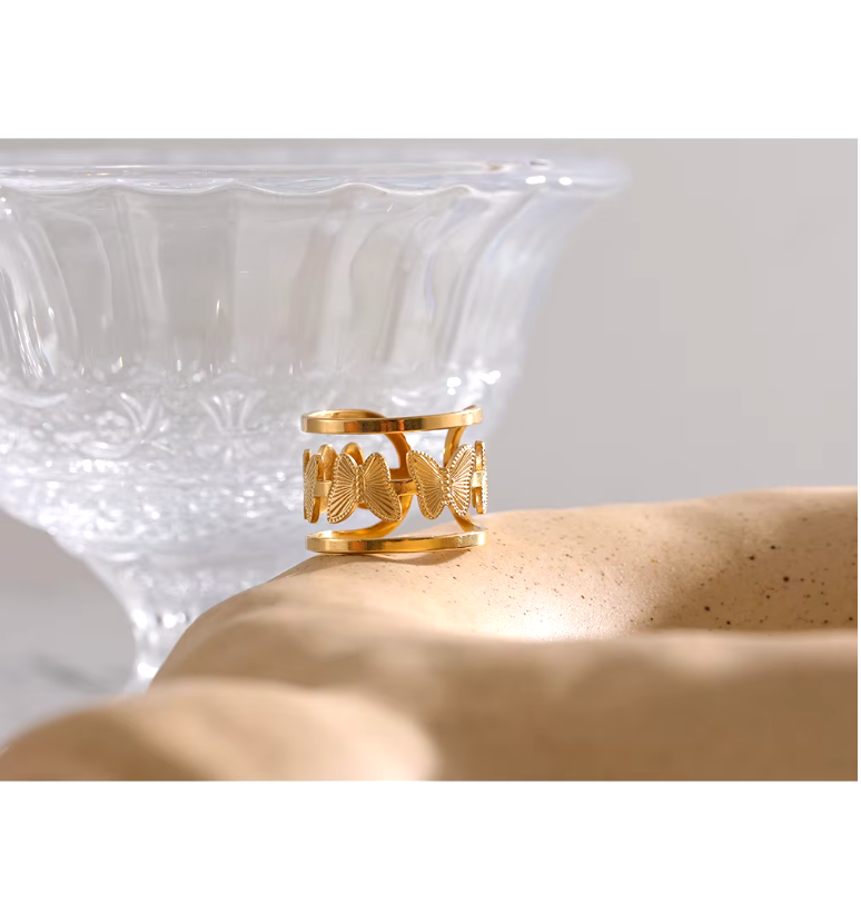 Butterfly Ring 18K PVD